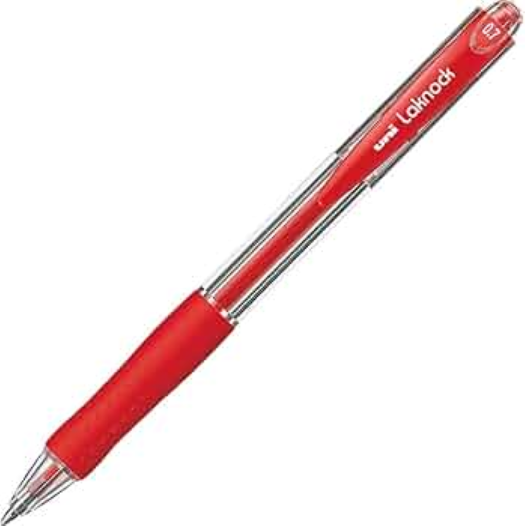 Uniball Laknock Ball Point Pen 1mm Red MI-SN100M-RD